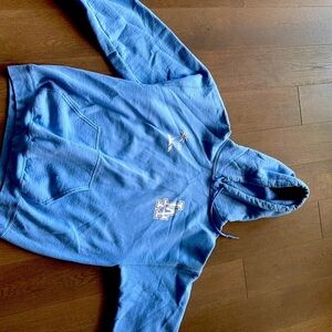 Custom Gildan MLB LA Los Angeles dodgers hoodie in baby blue​​​